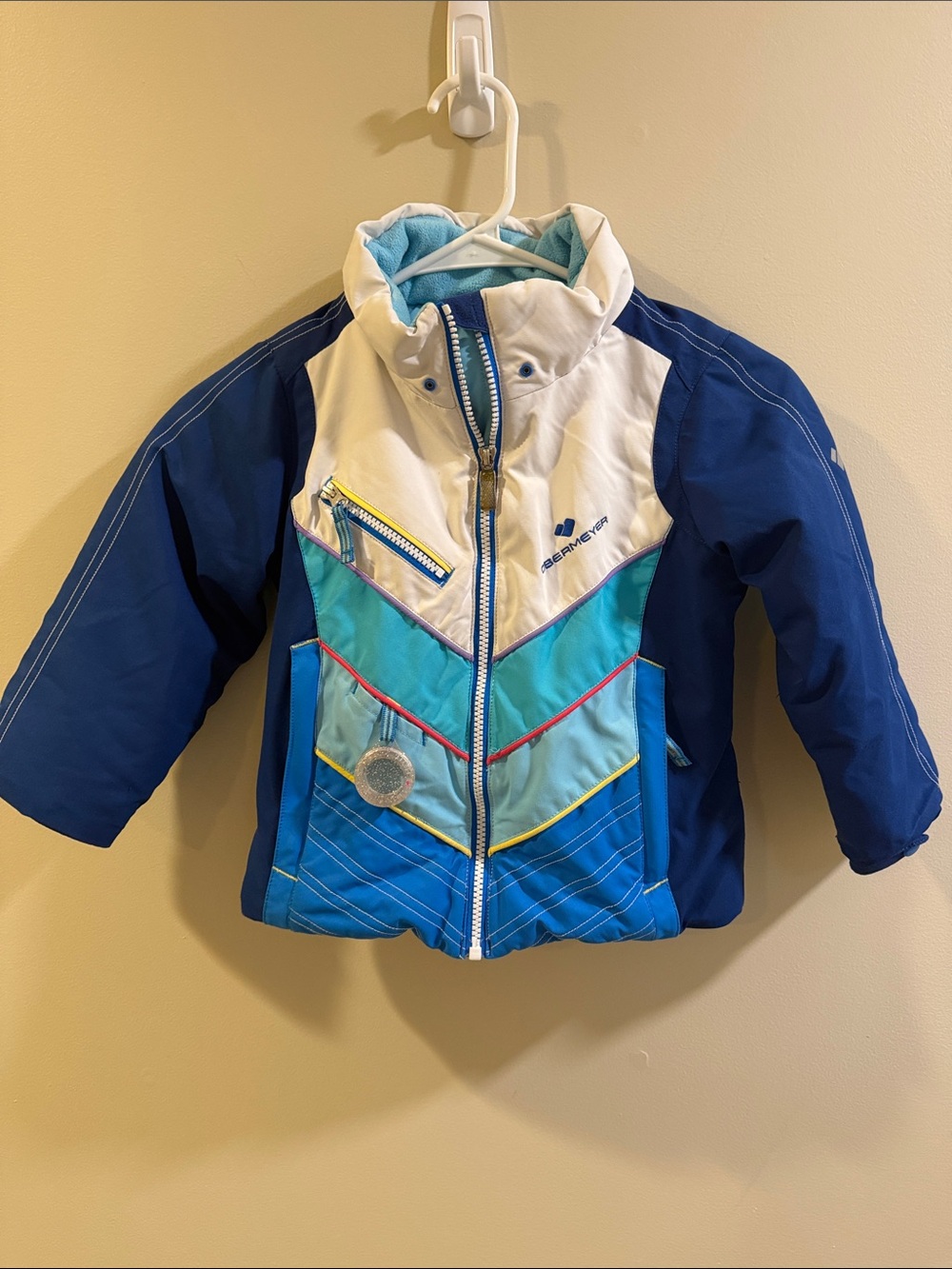 Obermeyer Kids Blue & Aqua Multitone Puffer Jacket